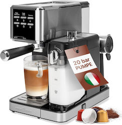 Profi Cook PC-ES-KA1266 Halbautomatische Espressomaschine für Boden Kaffee Grau Profi Cook PC-ES-KA1266 Halbautomatische Espressomaschine für Boden Kaffee Grau