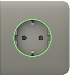 Ajax Systems Sidecover Μονή Χωνευτή Πρίζα Ρεύματος