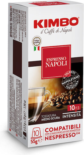 Kimbo Capsule Espresso Napoli Compatibile cu Mașina Nespresso 10capace