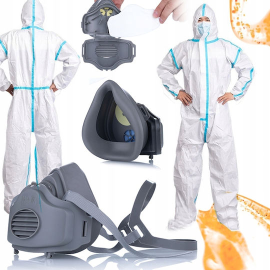 Rosfix Lackierschutzmaske KN95 + Einweg-Malanzug 185 cm