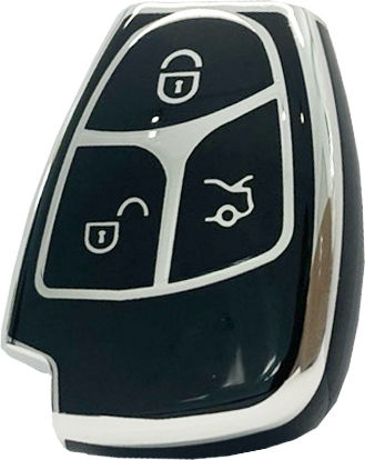 TPU Case Mercedes Black-Nickel 3 Buttons