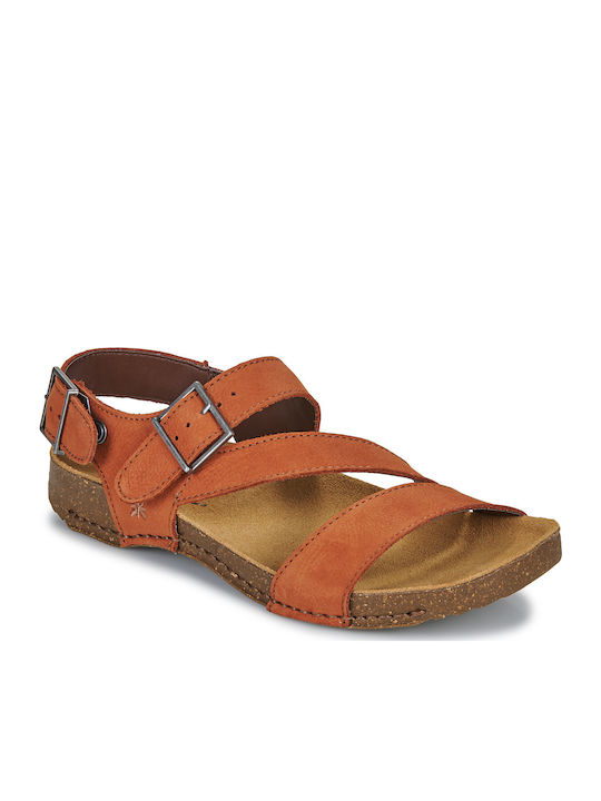 Flache Sandalen für Damen in Braun Farbe