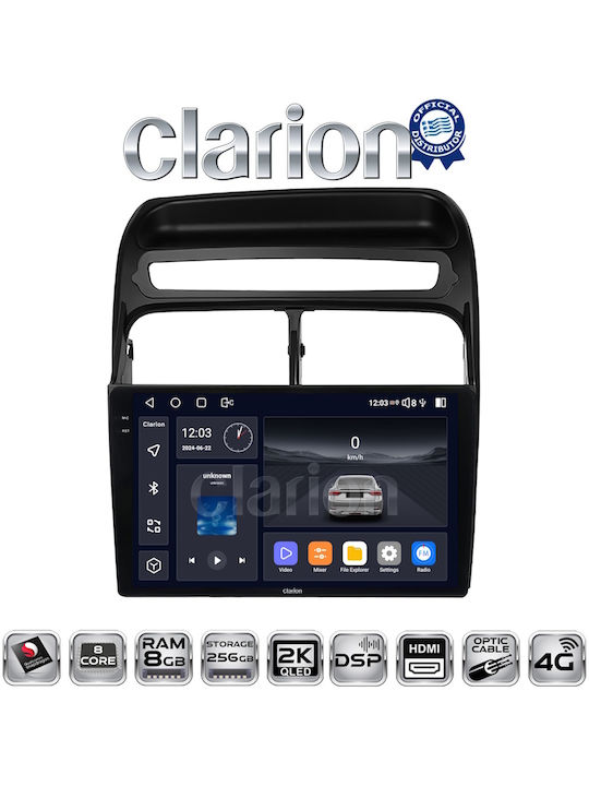 Clarion Sistem Audio Auto pentru Fiat Grande Punto / Linia 2007-2011 (Bluetooth/USB/WiFi/GPS/Apple-Carplay/Android-Auto)