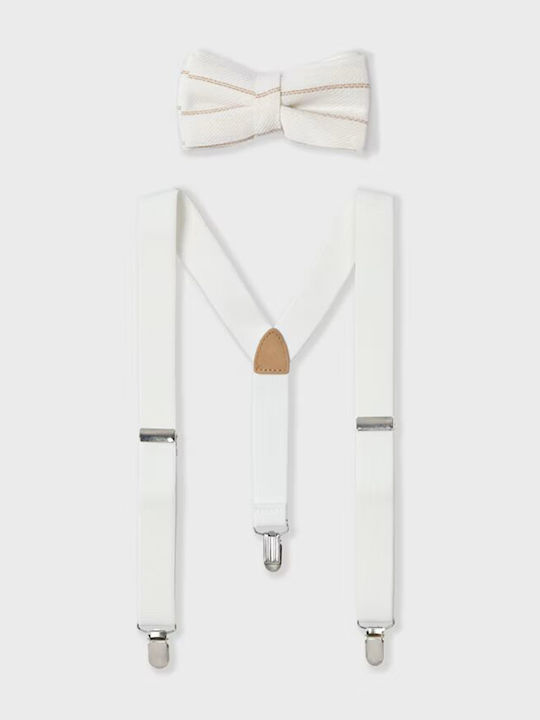 Set Bow Tie Suspenders Ecru Beige Mayoral