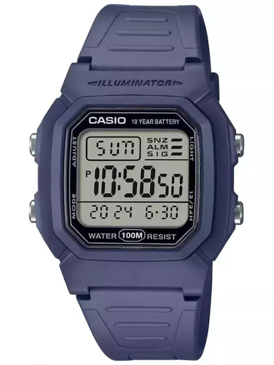 Casio Ψηφιακό Ανδρικό Ρολόι 13mm Μπαταρίας με Μ...