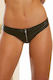 Merry See Leather Sexy Zipper Underwear Black