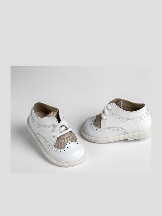 Ever Kid Βαπτιστικά Δερμάτινα Oxfords Λευκά