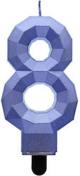 GoDan Birthday Candle Number "8" in Blue Color ...