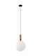 Italux Aldeva Pendant Light Brown for 30 Bulbs E27 30x30cm
