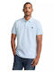 Millers River Pique Polo Herrenbluse Kurzarm Hellblau