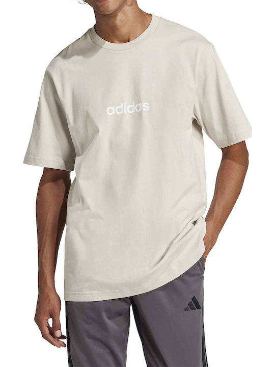 adidas Essentials Linear Tricou Ecru