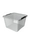 Orplast Kunststoff Aufbewahrungsbox mit Deckel Transparent 39x26x39cm 1Stück
