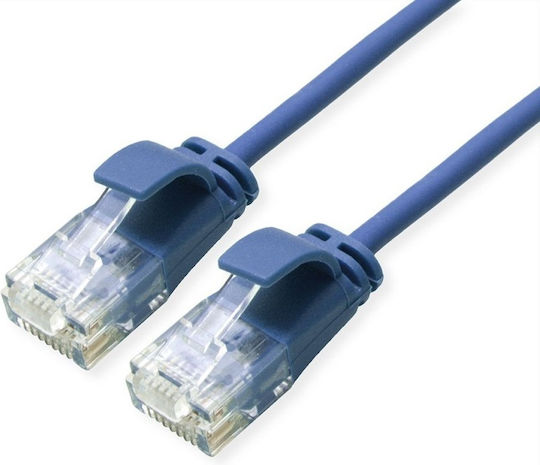 Roline U/UTP Cat.6a (Gigabit) Καλώδιο Δικτύου Ethernet 0.15m Μπλε