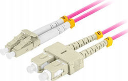 Lanberg Οπτική Ίνα LC/UPC-SC/UPC 2m Μωβ Lanberg Οπτική Ίνα LC/UPC-SC/UPC 2m Μωβ