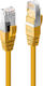 Lindy S/FTP Cat.6a (Gigabit) Καλώδιο Δικτύου Ethernet 7.5m Κίτρινο
