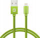 Swissten USB-A zu Lightning Kabel Grün 1.2m (71...