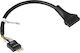 Akyga USB-A to Lightning Cable Μαύρο 0.2m (5901720136350)