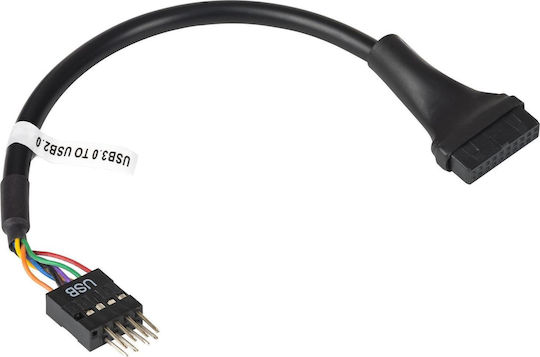 Akyga USB-A to Lightning Cable Μαύρο 0.2m (5901720136350)
