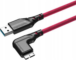Ednet Regular USB 2.0 σε micro USB 5m Μωβ