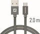 Swissten Regulär USB 2.0 auf Micro-USB-Kabel Gray 2m (71522302) 1Stück