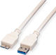 Value Value Редовна USB 2.0 до микро USB кабел Бял 2м 1бр