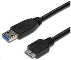 PremiumCord Reguläres USB 2.0 Micro-USB-Kabel 0,5 m Schwarze