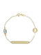 Atofio Kosmima Kids Bracelet from Gold with Crown & Evil Eye