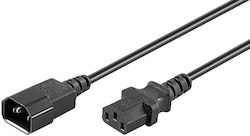 Microconnect IEC C13 / IEC C14 - IEC C13 / IEC C14 Kabel 1.8m Schwarz (PE040618)