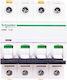 Schneider Electric Αυτόματη Ασφάλεια 2A Τετραπολική AC/DC A9F04402