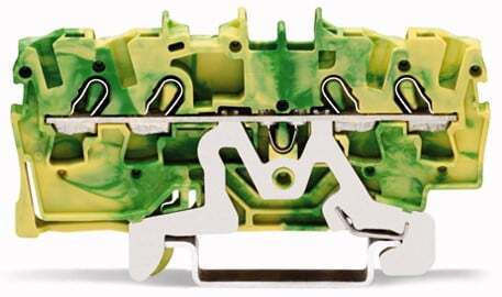 Wago Złączka Przelotowa 4-przewodowa 32,9x69,9mm Żółto-zielona 2002-1407