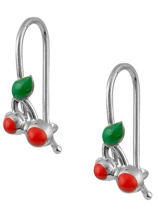 Детски обеци Череши Cc-e035 Сребро 925