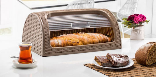 Brotkasten Kunststoff Beige 41.4x26.9x18.1cm