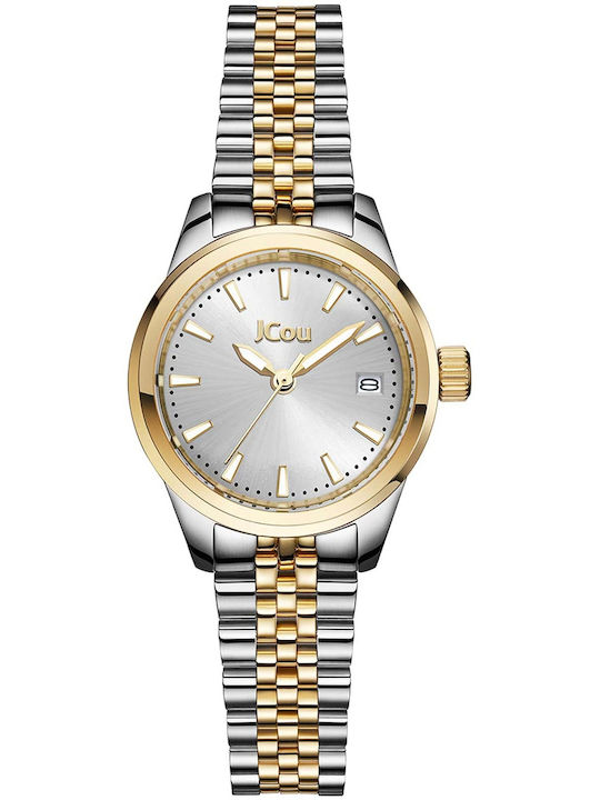 Jcou Women's Watch with Silver Metal Bracelet