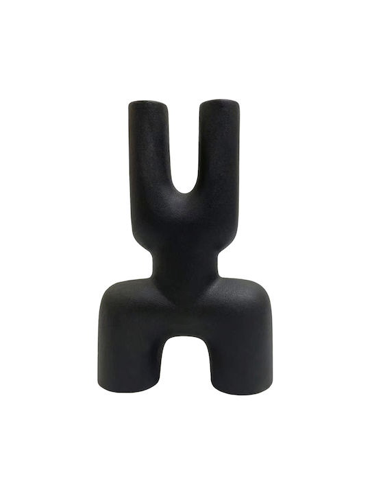 Decor ceramic pentru masă Fb94642.02 negru mat 15.5x6x23.5cm