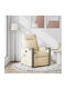 Relax Armchair Massage with Footstool Cream 50x54x100cm