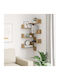 Corner Brown Wall Shelves (2 Pieces) 40x40x49.5cm