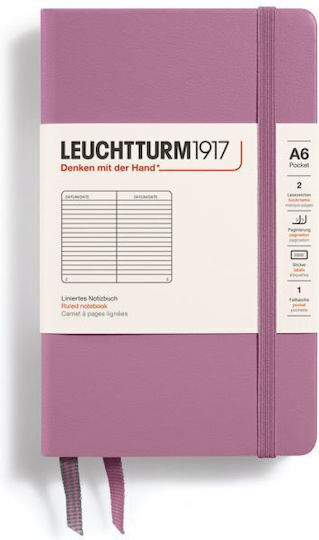 Leuchtturm1917 Notebook A6 Ruled Pink