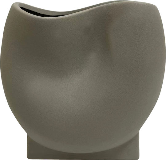 Ceramic Tabletop Decorative Fb94610.03 Gray Matte 26x14x25cm