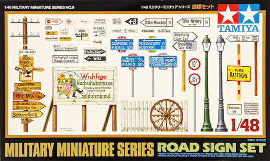 Tamiya Modeling Figure Road Sign Set 1:48 32509