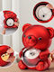 Valentinstag Bär Rotierende Rosen Schmuckschatulle Rot
