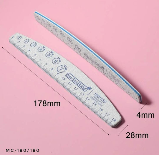 Λίμα Γκρι Χάρακας Nail Sunshine 180/180 Mc-nss-180/180