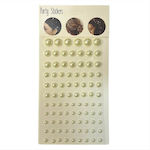 Decorative Face Body Pearls Stickers Beige