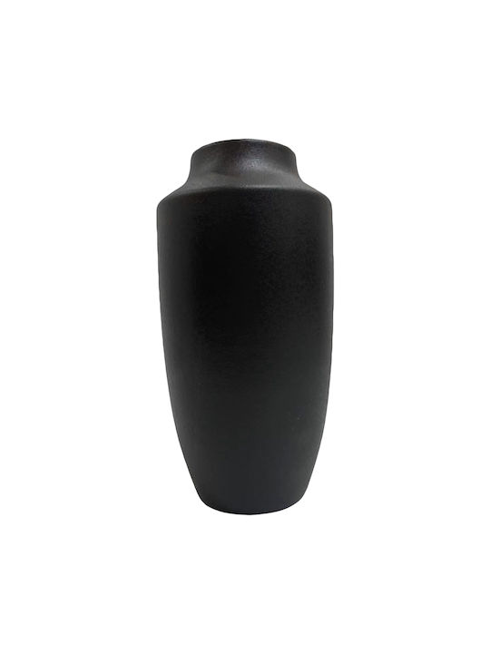 HomeMarkt Διακοσμητικό Βάζο Κεραμικό Galad Μαύρο Φ16xΥ32cm
