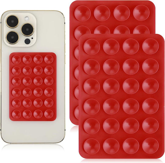 Silicone Non-slip Mobile Stand in Red color