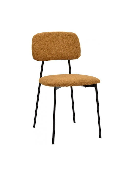 Metal Chair Nextdeco Rosa Mustard H81x47x52cm