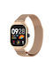 Redmi Watch 5 Xiaomi Redmi Watch 4 Wearable Case Metallic Frame Built-in Watch Case Milan Magnetic Steel Mesh Band Rose Gold