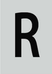 Aluminium-Schild Buchstabe R 30x40mm Schwarz 572410.0048 Aluminium Schwarz Aluminium-Schild Buchstabe R 30x40mm Schwarz 572410.0048 Aluminium Schwarz
