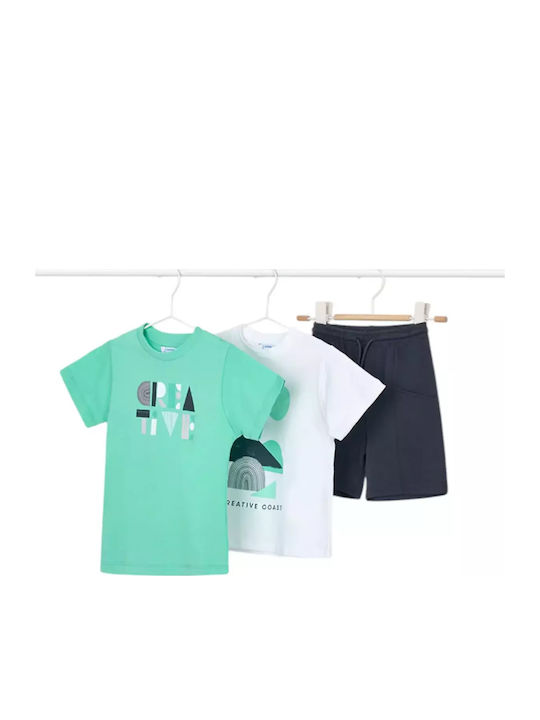 Mayoral Kids' Set with Shorts Summer 3pcs Green