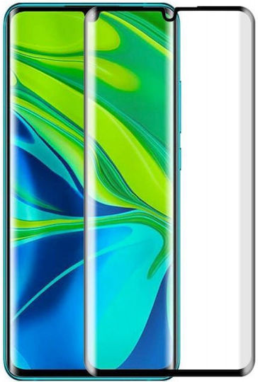 Vollkleber Gehärtetes Glas Schwarz (Xiaomi Mi Note 10 Lite)