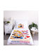 Paw Patrol Set Kinderbettbezug Einzel mit Kissenbezug Baumwolle Mehrfarbig 100x135cm